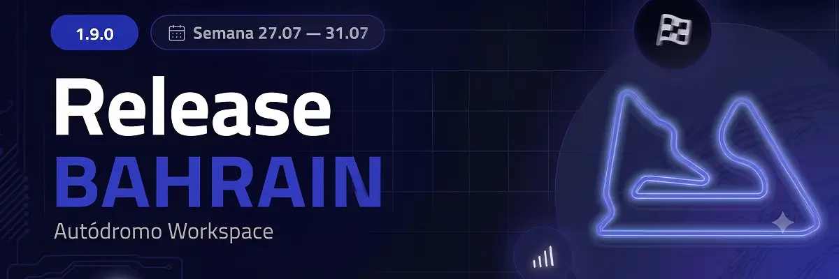 Arte da Release Bahrain, versão 1.9.0 do Autódromo Workspace